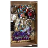 Flat of assorted jewelry