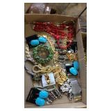 Flat of assorted jewelry