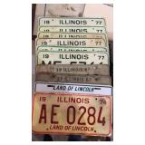 Flat of Illinois license plates. The 1977 is 3