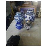 Group of 4 small oriental vases