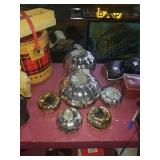 Group of glass pumpkins