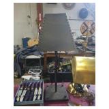 Metal lamp. Even shade is metal