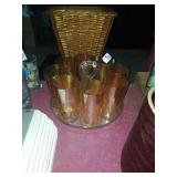 Good carnival glass set