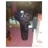 Art glass blue vase