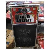 Aged Bud Light advertisement mirror and