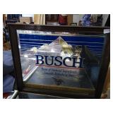 Busch advertising mirror.
Approx. size 24x20.