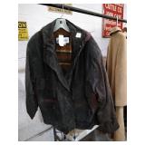 Nice leather coat, with with plaid lining. 4