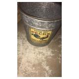 Pair of galvanized buckets