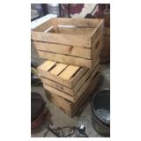 4 wooden crates