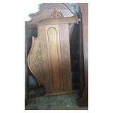 3/4 bed fram, like mahogany on wheels