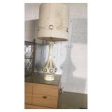 Lamp and small curio cabinet