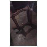 2 shelves with wooden end table