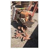 Tiller and lawn chair