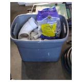 Tote of PVC Pipes/plumbing.