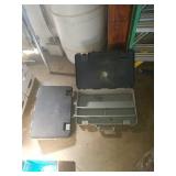Pair of plastic storage containers