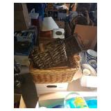 Group of baskets and decorative items