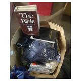 Group of ponchos and bible cassettes