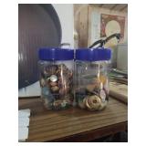 2 small jars of buttons