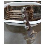 Group of Farm House items Large Enamel  tubes.