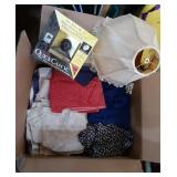 Huge Box of Materal,  quick Cam VC & Lamp Shade