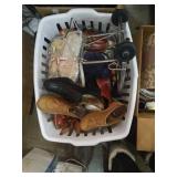 Group of shoes mostly leather