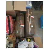 Pair of vintage brown luggage. In good shape