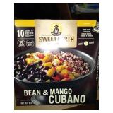 You get 3 bean and mango Cubano microwavable