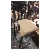 2 metal bar stools