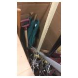 Box of outside tool goodness rakes shovel