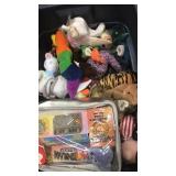 Tote of TY beanie babies