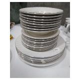 Totally today, dinner set.of 4 plates, 8 dessert