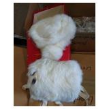 ADORABLE Little girls antique hat & muff sets.