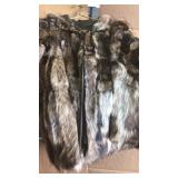 Fur coat with zipper