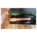 Tripod stand and tactical supplies.