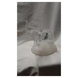 Beautiful clear glass elephant figurine. 6" tall.
