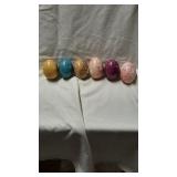 Group of 6 marble looking rock eggs. Very pretty