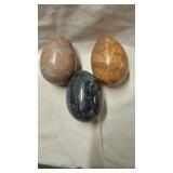 Group of stone eggs. 3" tall. Very pretty.