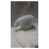 3 1/2" tall polar bear paperweight.