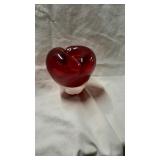 Heart paperweight and possibly stick candle
