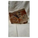 Volcanic rainbow rock clock.