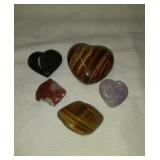 5 Rocks, Red Jasper, Tigers Eye, Rose quartz, Onyx