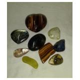 Group of 9 Stones, Tigers Eye and more