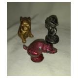3 Small Metal Vintage Figures
