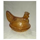 Large Hen on Nest Dish