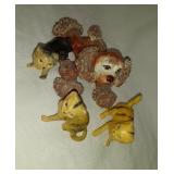 Small Figurines of 3 Cats & 1 Poodle