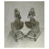 2 Clear Glass Horses 8" tall could be used for