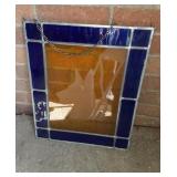 Stain Glass Man & Dog Companion Picture 11" x 17"