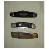 3 Pocket Knives Remington, Winchester, Colonial