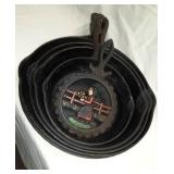 Group of Cast Iron. Marked Greswold, Taiwan, 5