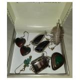 Group of Stone Earrings some missing 2nd one.